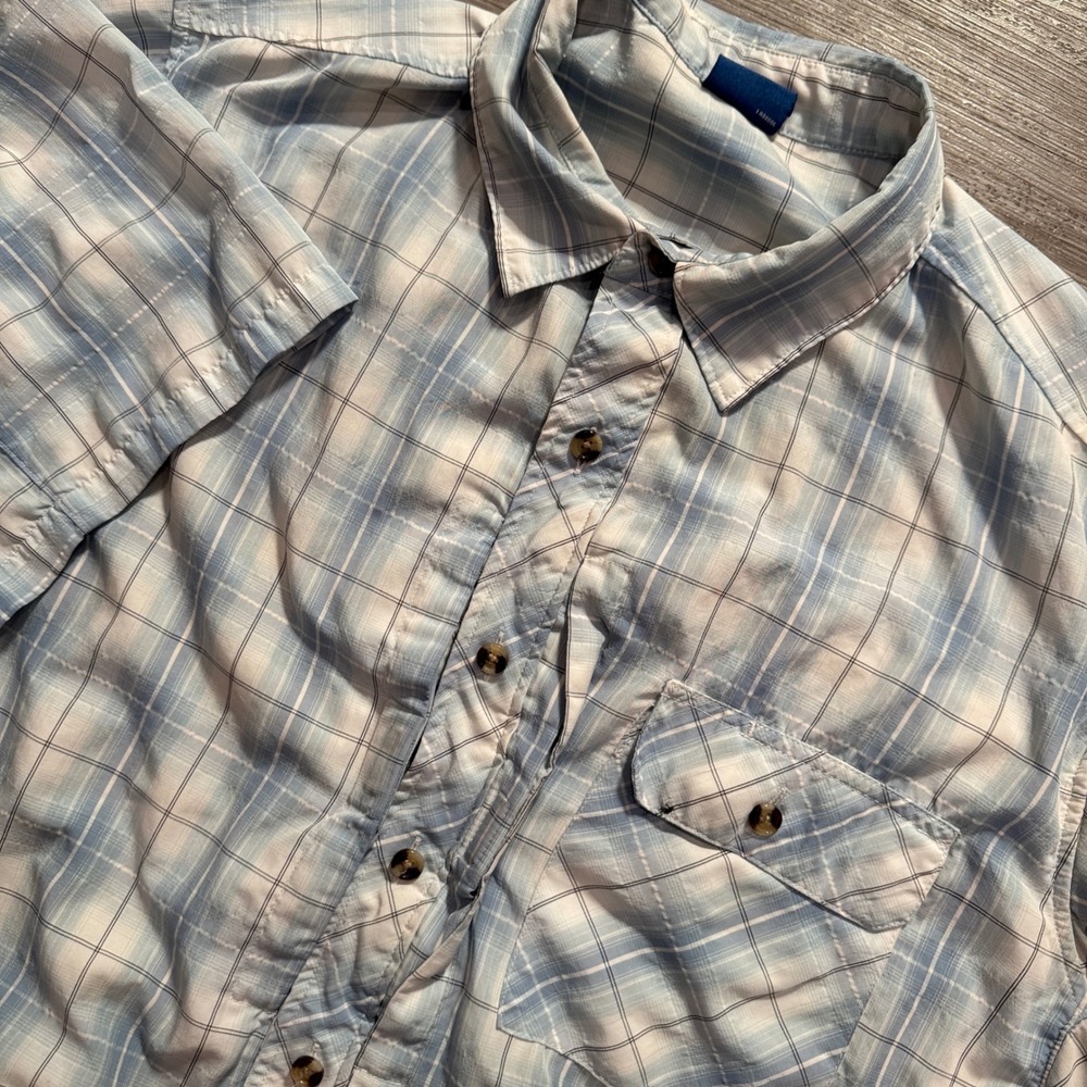 Propper Shirt Mens XL Blue Plaid Nylon Tactical Concealed Carry CCW Outdoor EDC